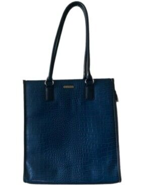 Targus Blue Croc-Embossed Shoulder Tote